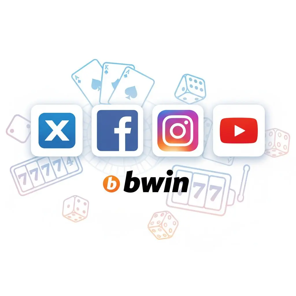 Εικονίδια επίσημων social media της Bwin στην Ελλάδα